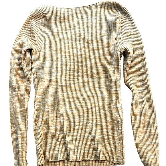 Banana Republic Space Dye Ribbed Scoop Neck Sweater Top - Size Large - Picture 5 of 6